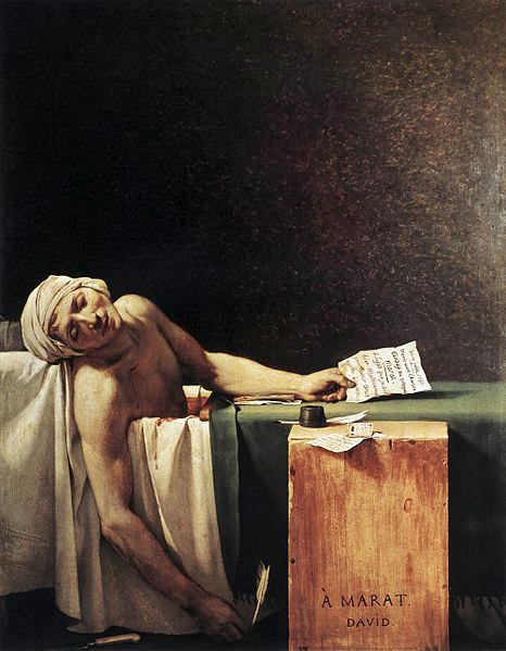 Mort de Jean-Paul Marat - par Jacques-Louis David - Musées royaux des beaux-arts de Belgique
